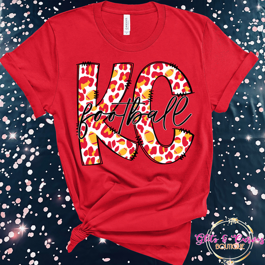 KC Football with red/yellow Leopard