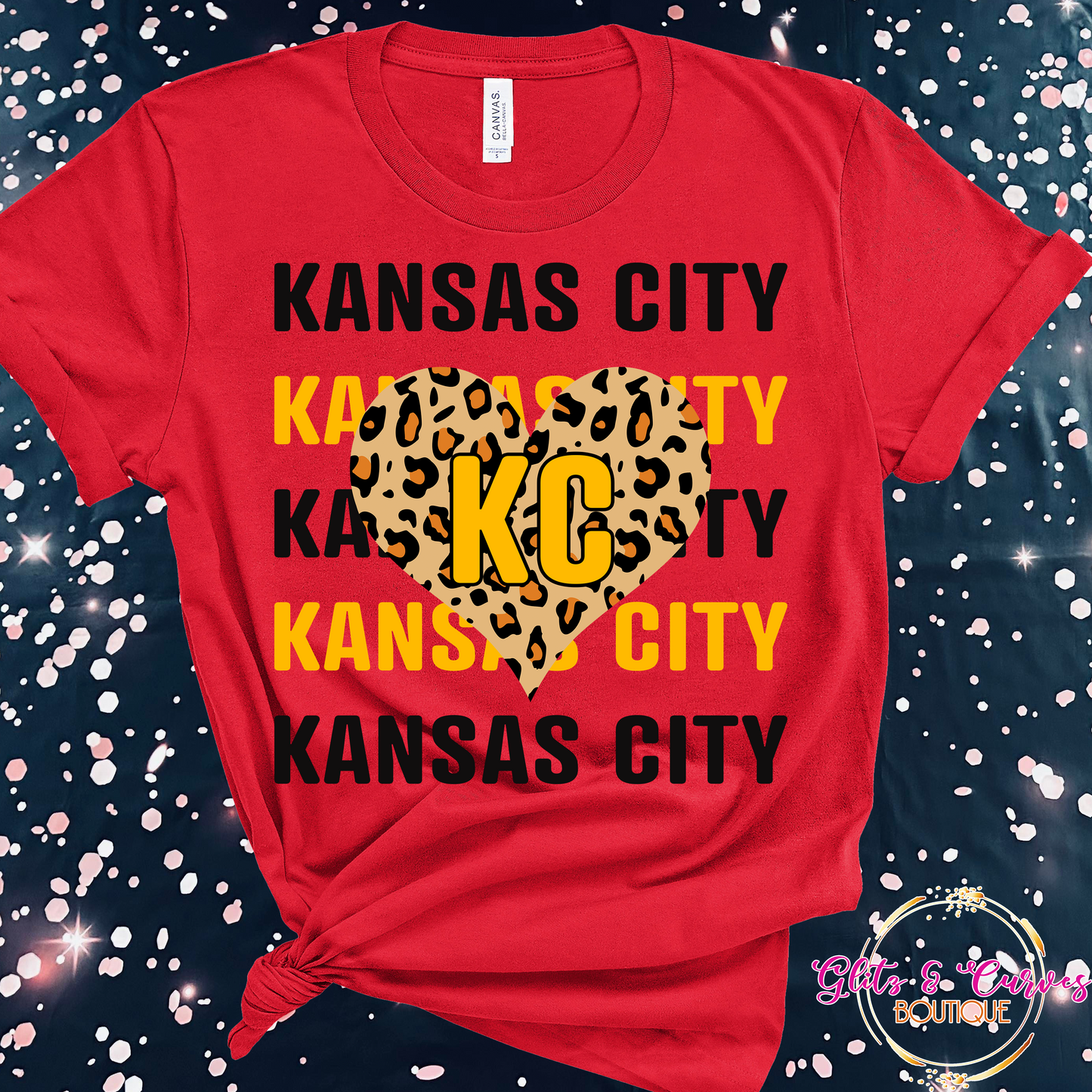 Kansas City with KC Leopard Heart